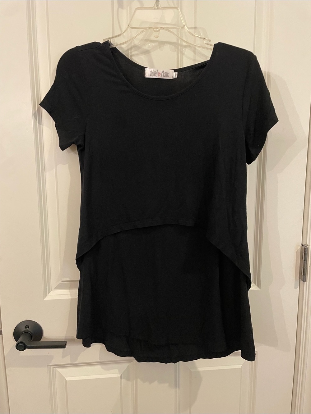 Latched Mama Black Basic Nursing Tee